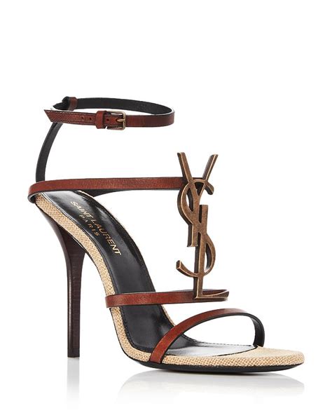 Saint Laurent Women's Cassandra Strappy High Heel Sandals